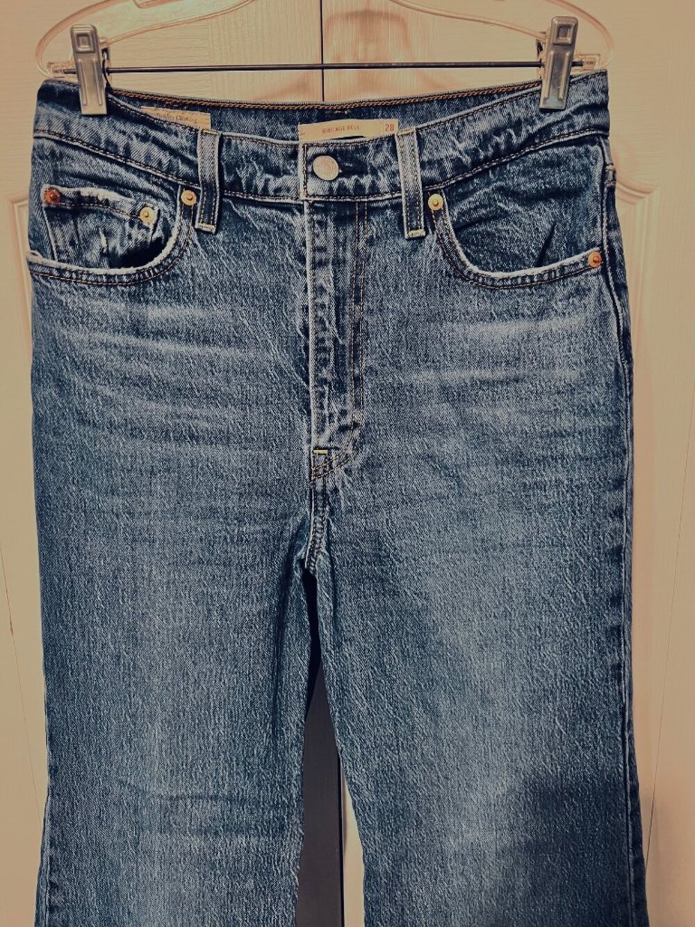 Levi's Premium San Francisco, Cal. Ribcage Bell Women's Distressed Jeans-Size 28 - Picture 3 of 13